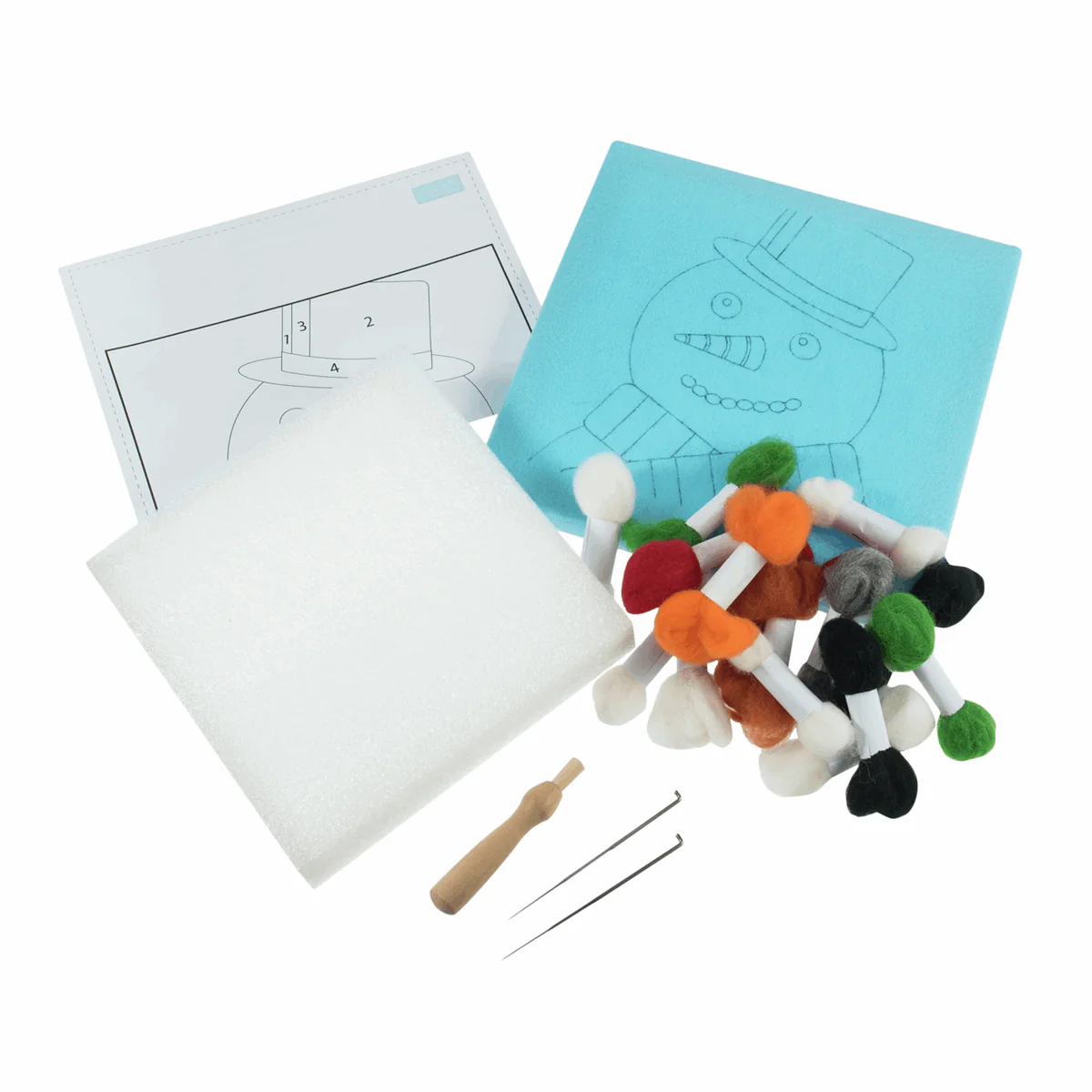 Trimits Needle Felting Kit with Frame - Snowman - Image 3