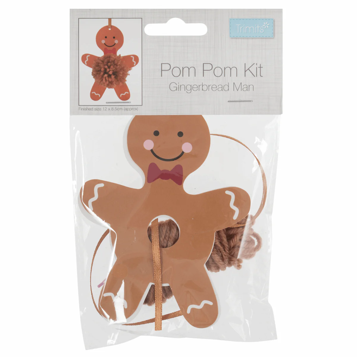 Trimits Pom Pom Decoration Kit - Christmas Gingerbread Man - Image 3