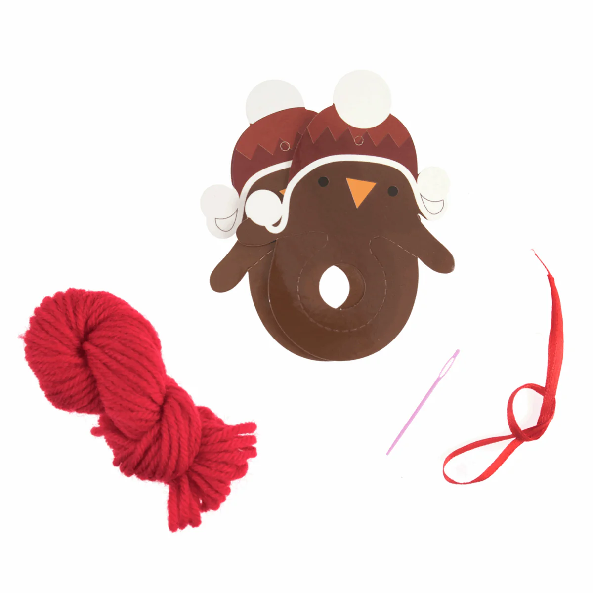 Trimits Pom Pom Decoration Kit - Christmas Robin - Image 2