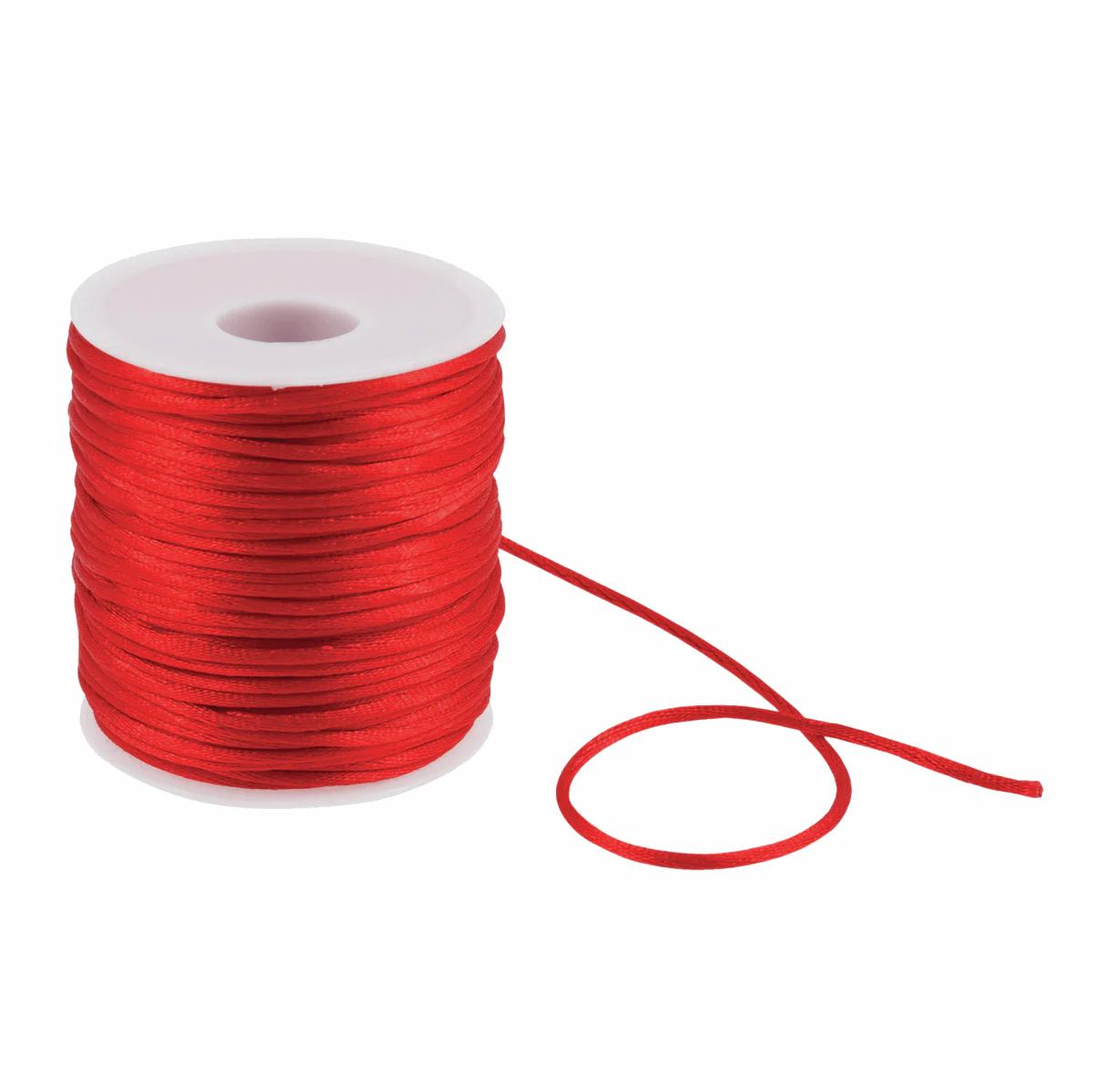 Trimits Red Polyester Satin Cord - 50m x 2mm - Image 2