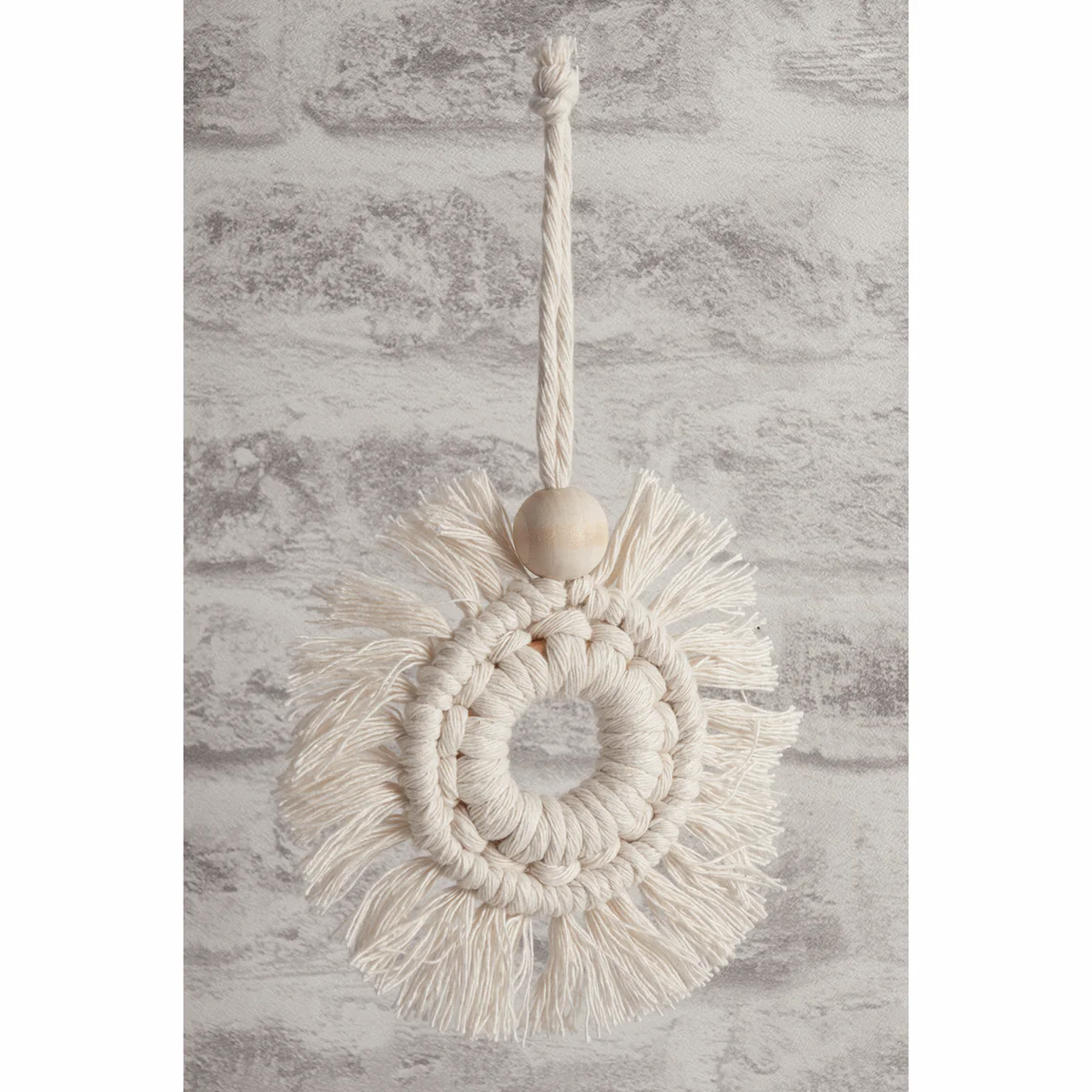 Trimits Macrame Round Wooden Craft Ring - 4.5cm Diameter - Image 3