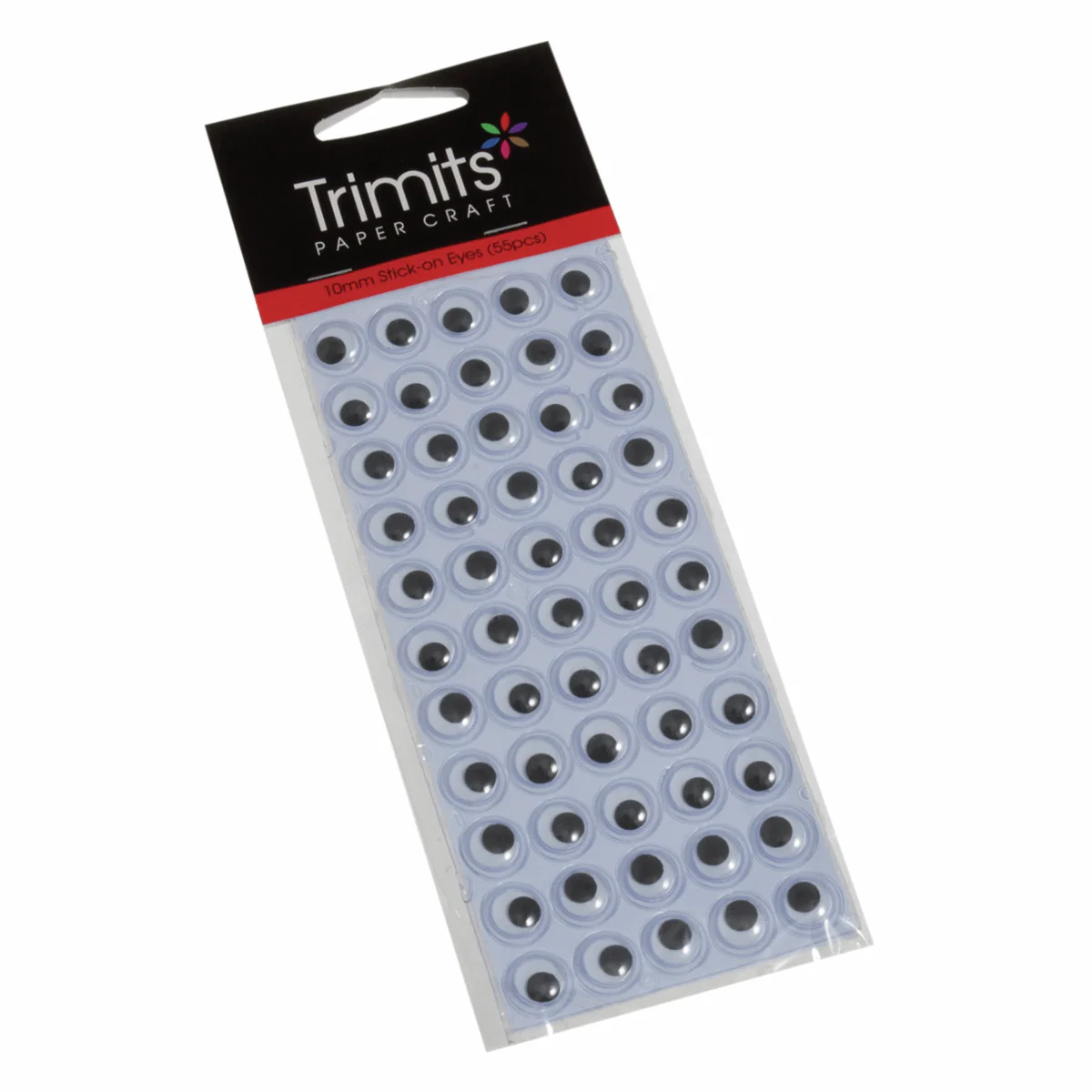 Trimits Stick-On Toy Eyes - Googly 10mm (Pack of 55) - Image 2
