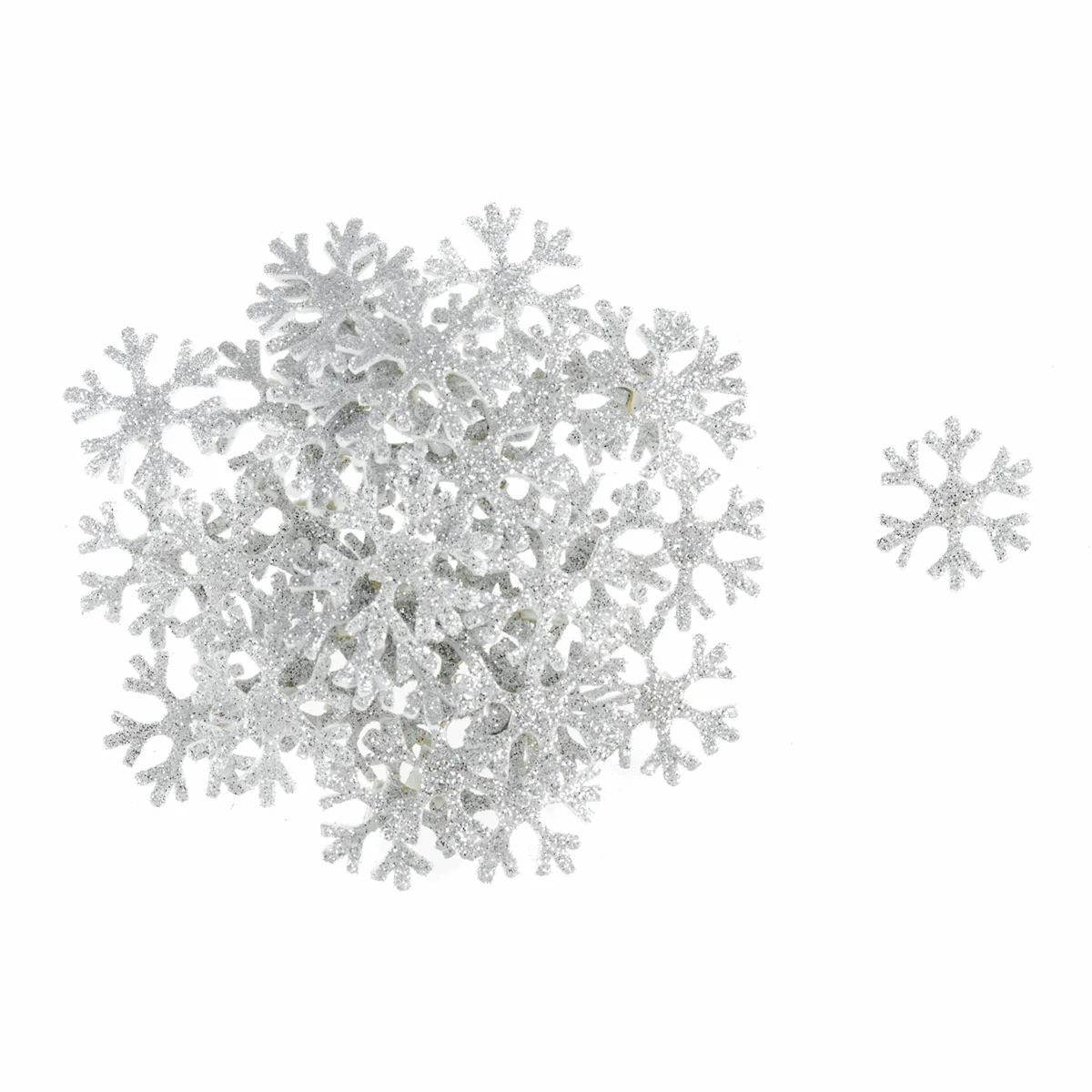 Trimits Silver Glitter Snowflakes (Pack of 35)
