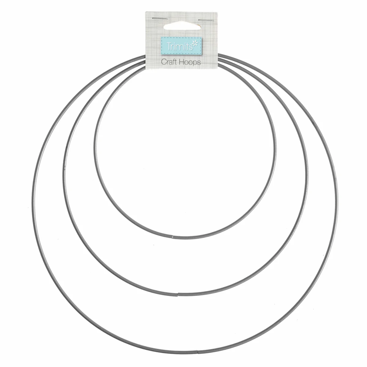 Trimits Silver Metal Wire Craft Hoops - 15-25cm (Set of 3 Sizes) - Image 4