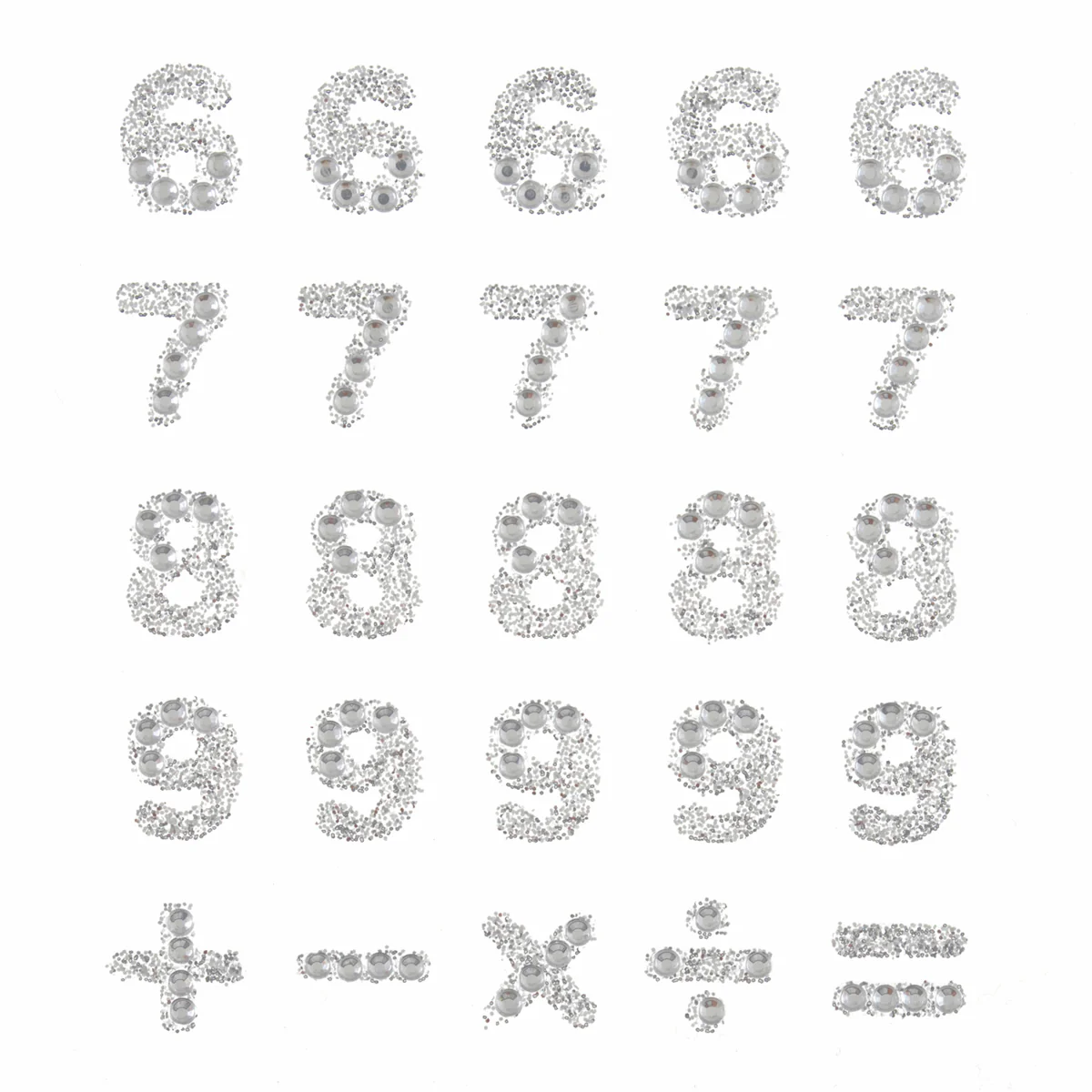 Trimits Stick-On Diamante Number Pack (Pack of 55) - Image 2