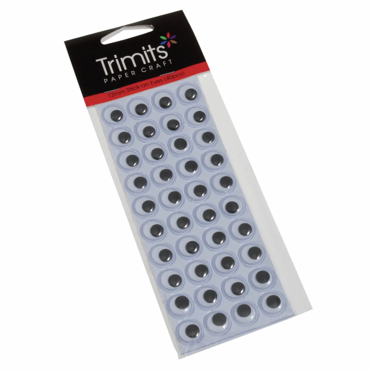 Trimits Stick-On Toy Eyes - Googly 12mm (Pack of 40) - Image 2