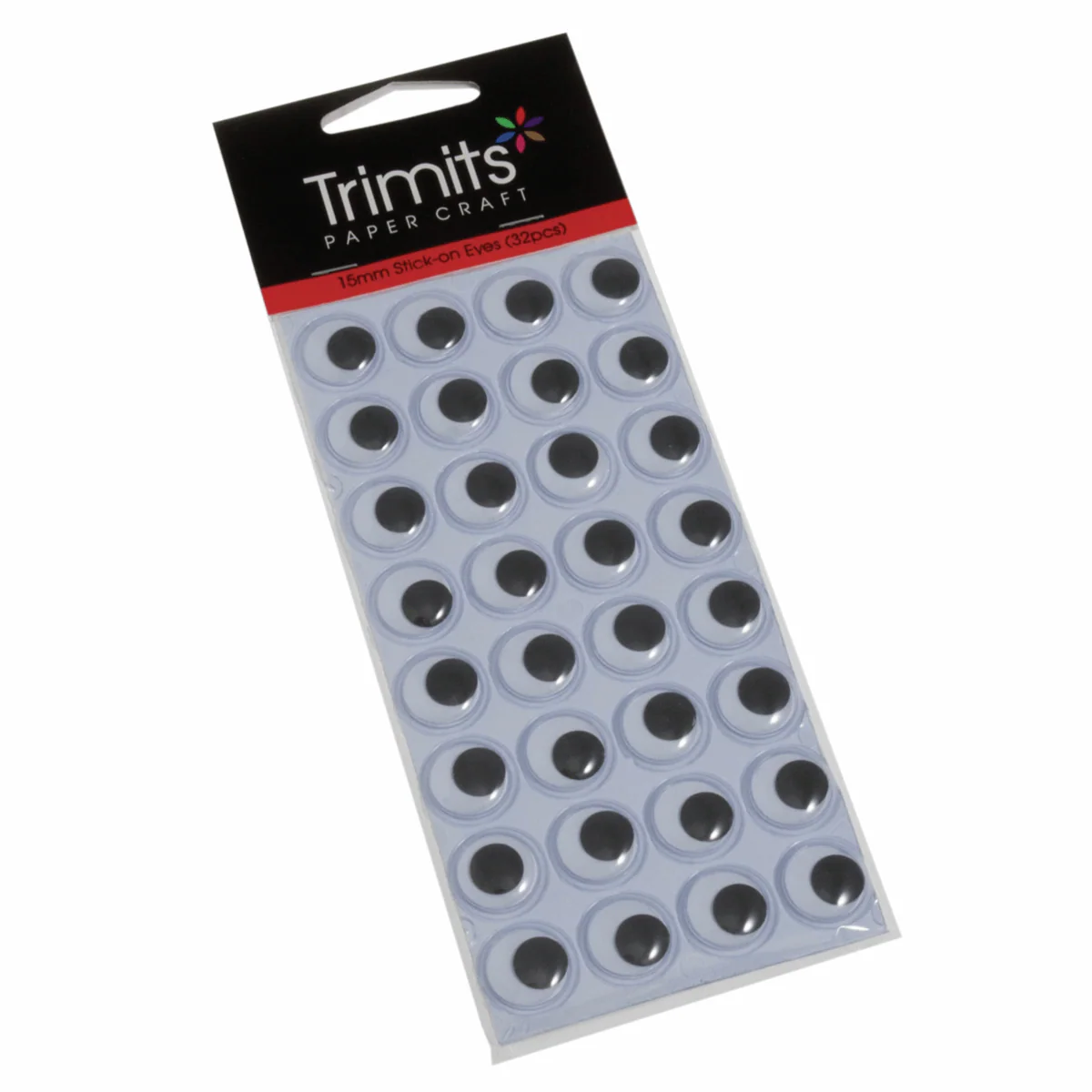 Trimits Stick-On Toy Eyes - Googly 15mm (Pack of 32) - Image 2