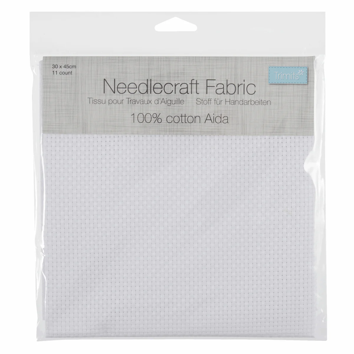 Trimits White Needlecraft Fabric - Aida 11 Count 45 x 30cm - Image 3