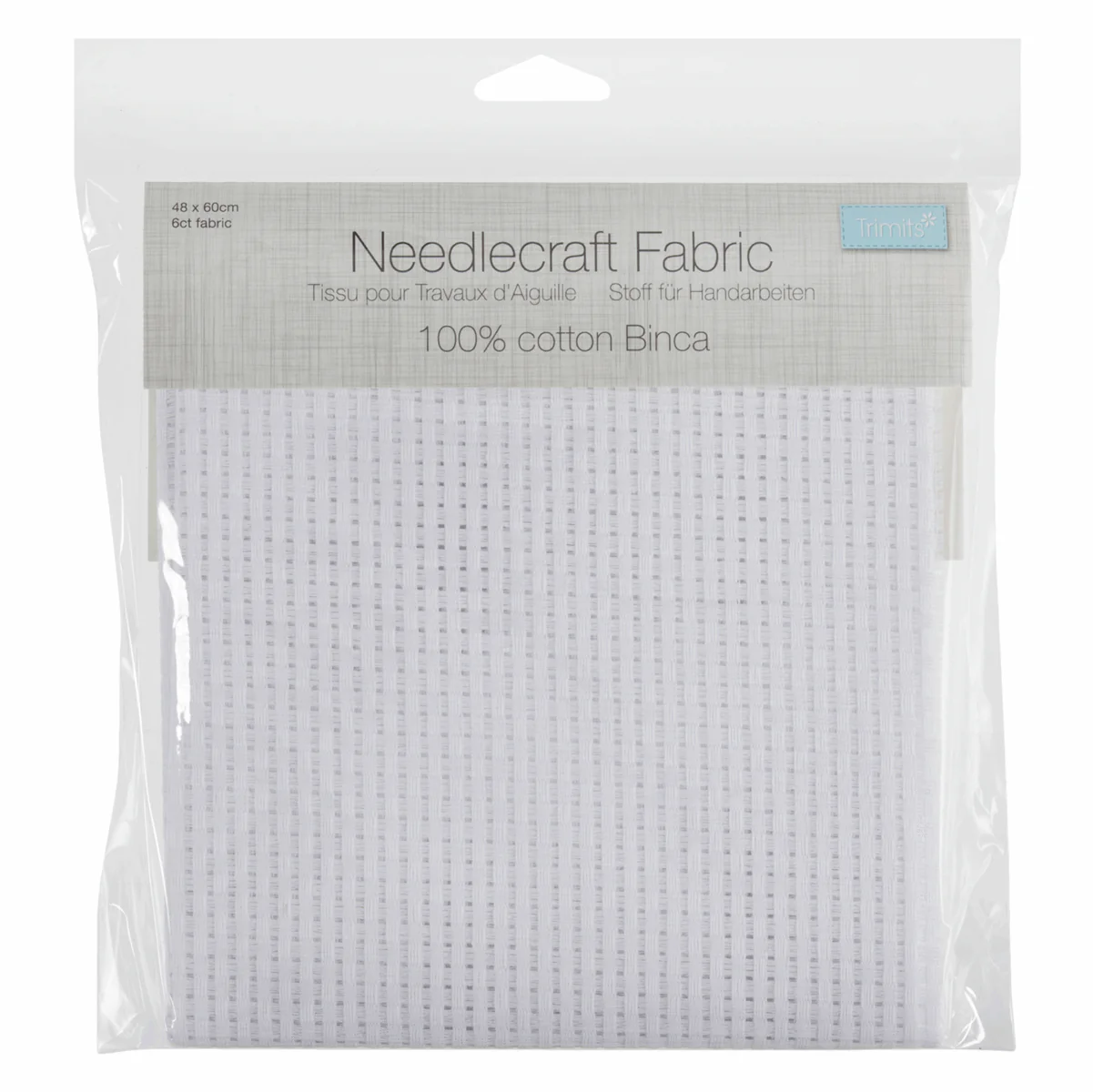 Trimits White Needlecraft Fabric - Binca 6 Count 48 x 60cm - Image 2