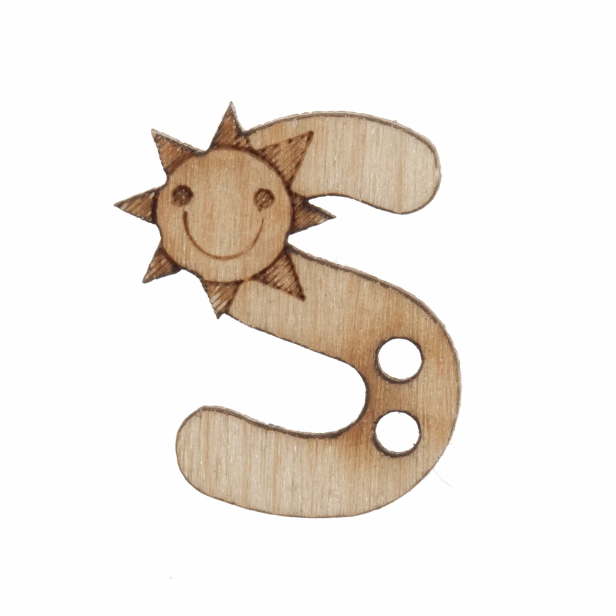 Trimits Wooden Alphabet Button (S) - 17mm/26 lignes