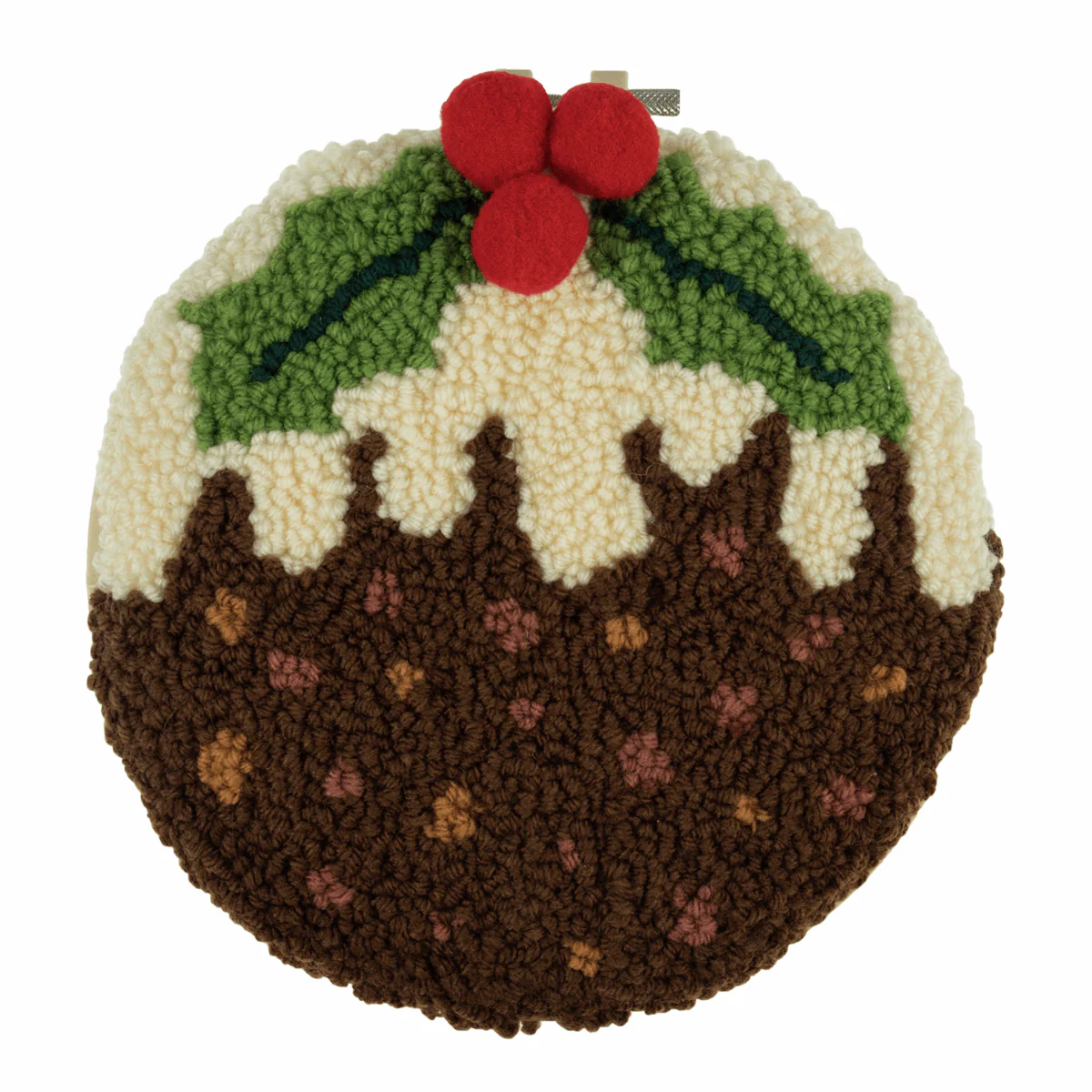 Trimits Yarn Punch Needle Kit with Hoop - Christmas Pudding - Image 2