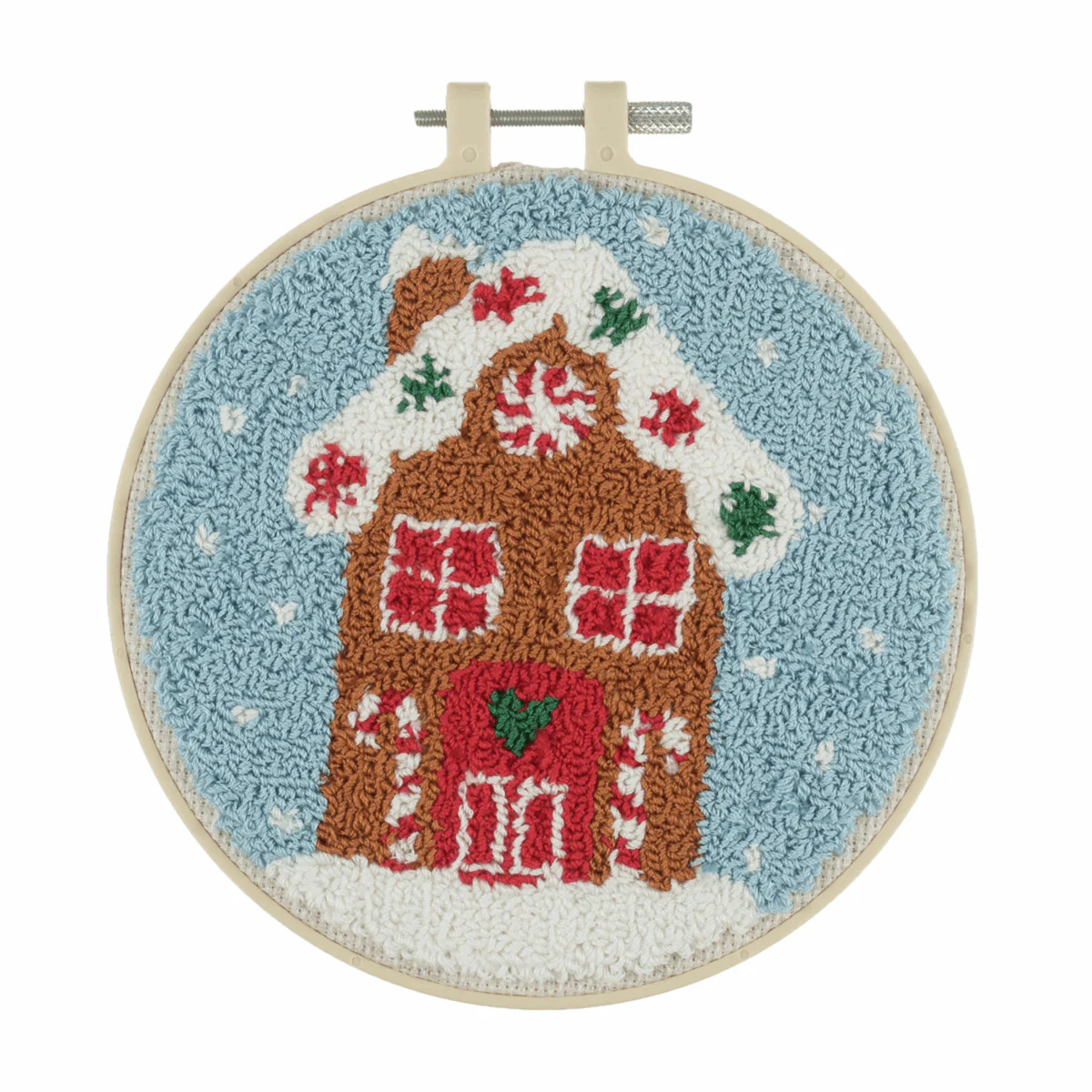 Trimits Yarn Punch Needle Kit with Hoop - Gingerbread House - Image 3