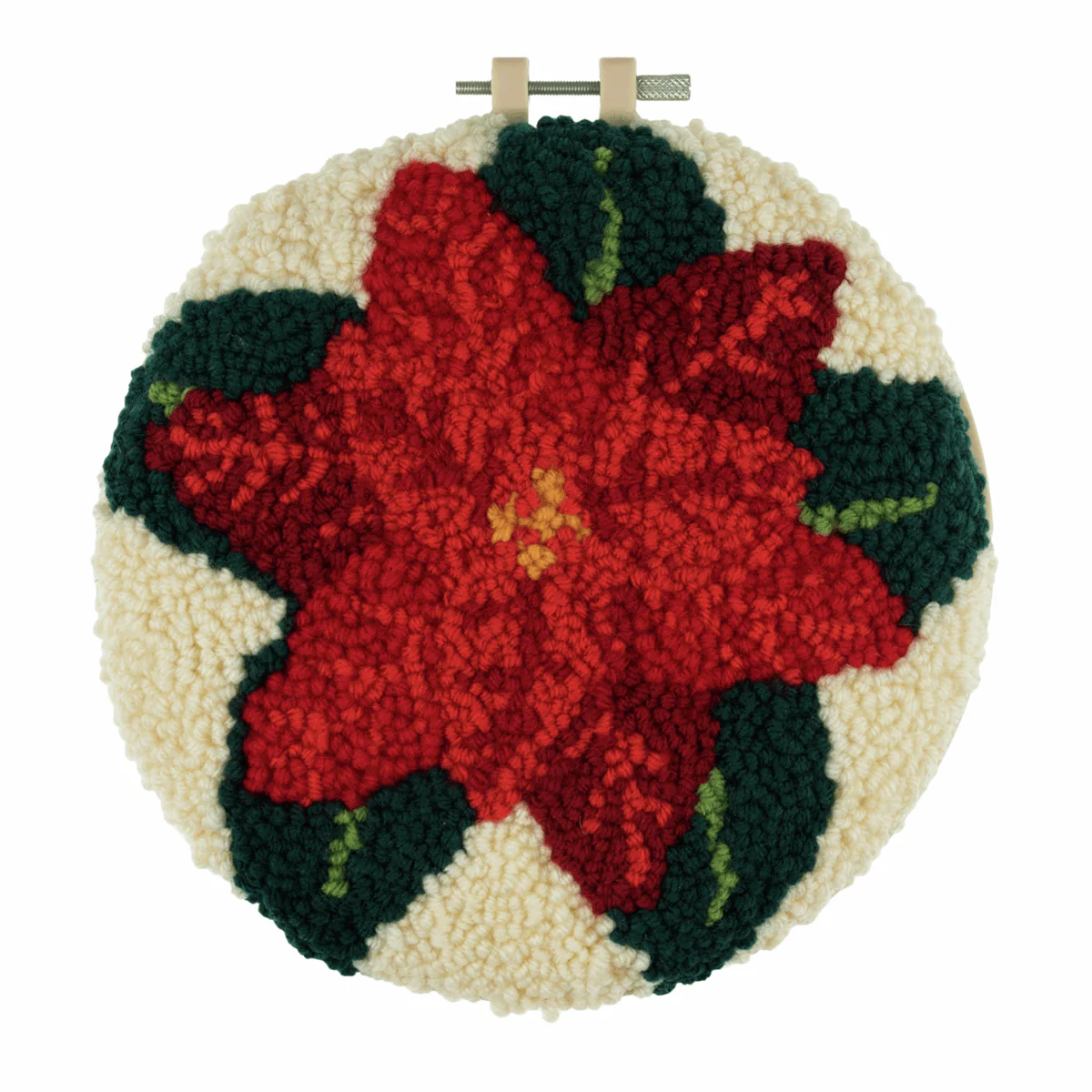 Trimits Yarn Punch Needle Kit with Hoop - Poinsettia - Image 2