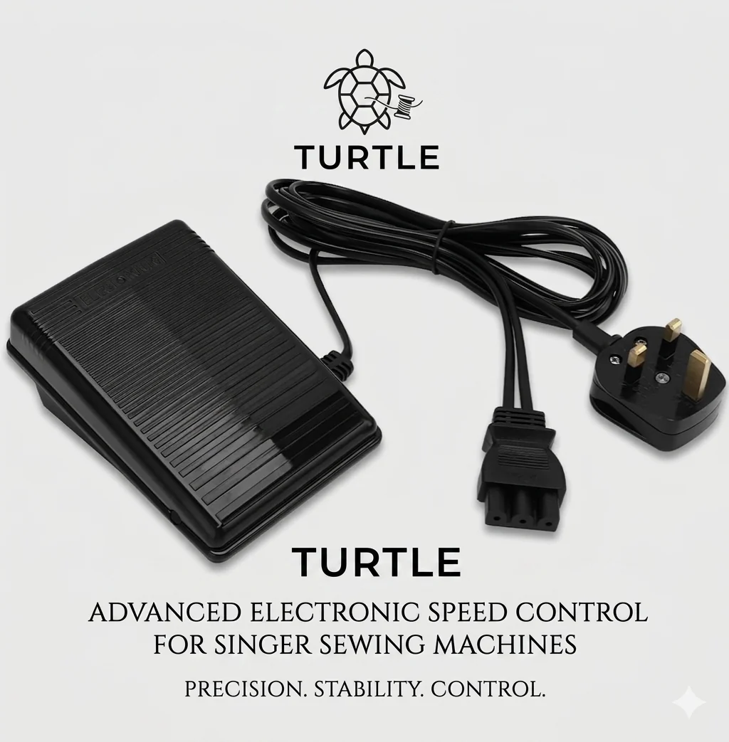 Turtle Foot Control Pedal for Singer Sewing Machines - fine, precision control, slower start speed, recommended for Singer Heavy Duty and other mechanical models  - New design foot controller - Image 2