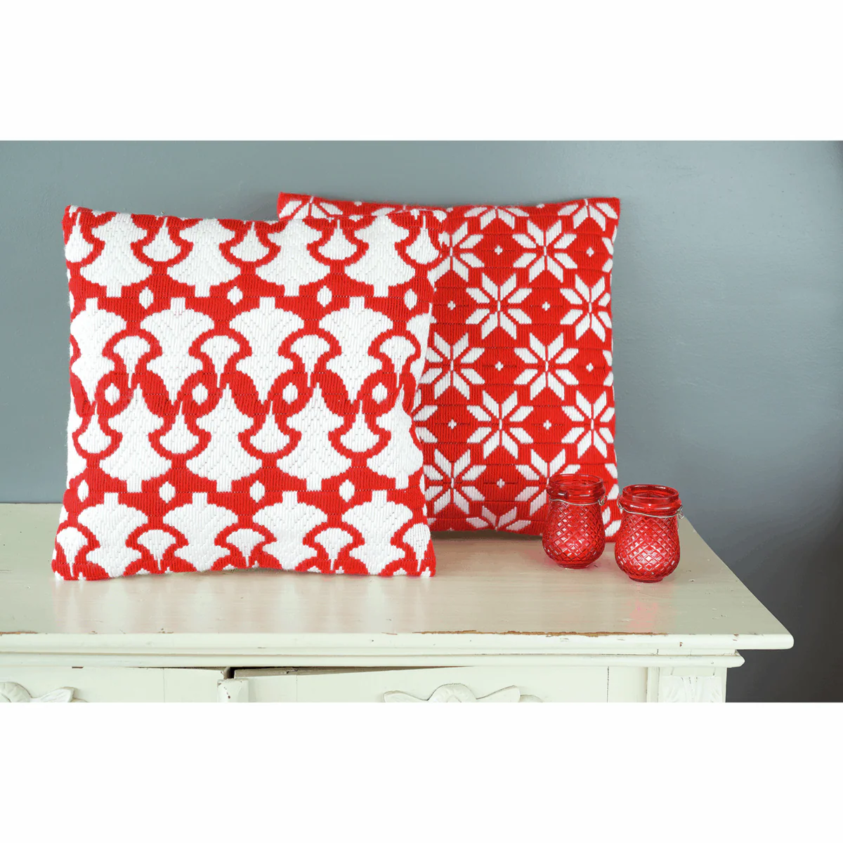 Vervaco Long Stitch Cushion Kit - Christmas Trees - Image 2