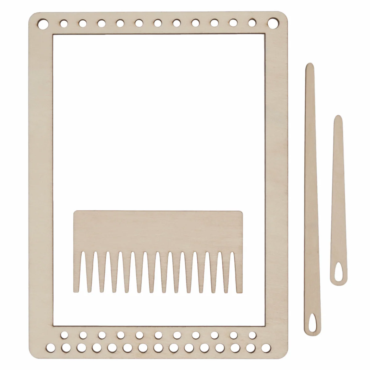 Weaving Set: Loom, Comb and Two Needles - Image 2