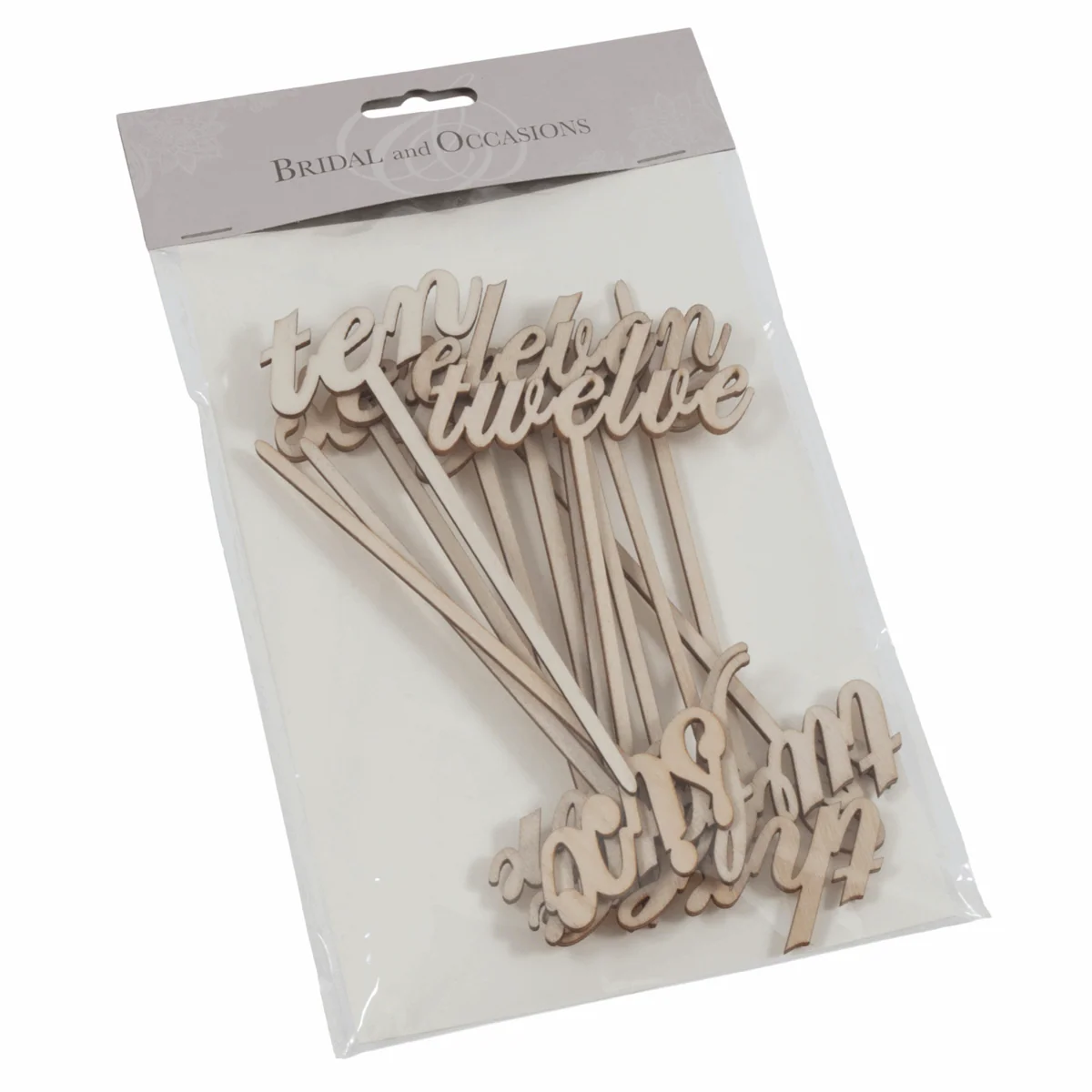Wedding Wooden Laser Cut Table Numbers 1-12 (Pack of 12) - Image 2