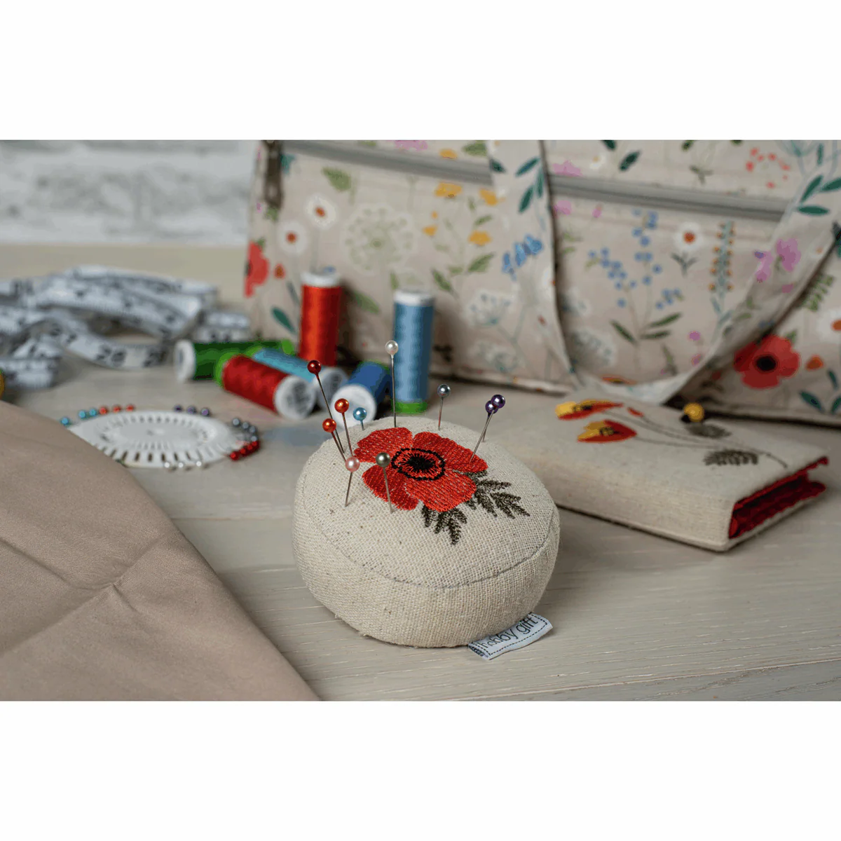 Wildflowers Embroidered Dome Pincushion - Image 2