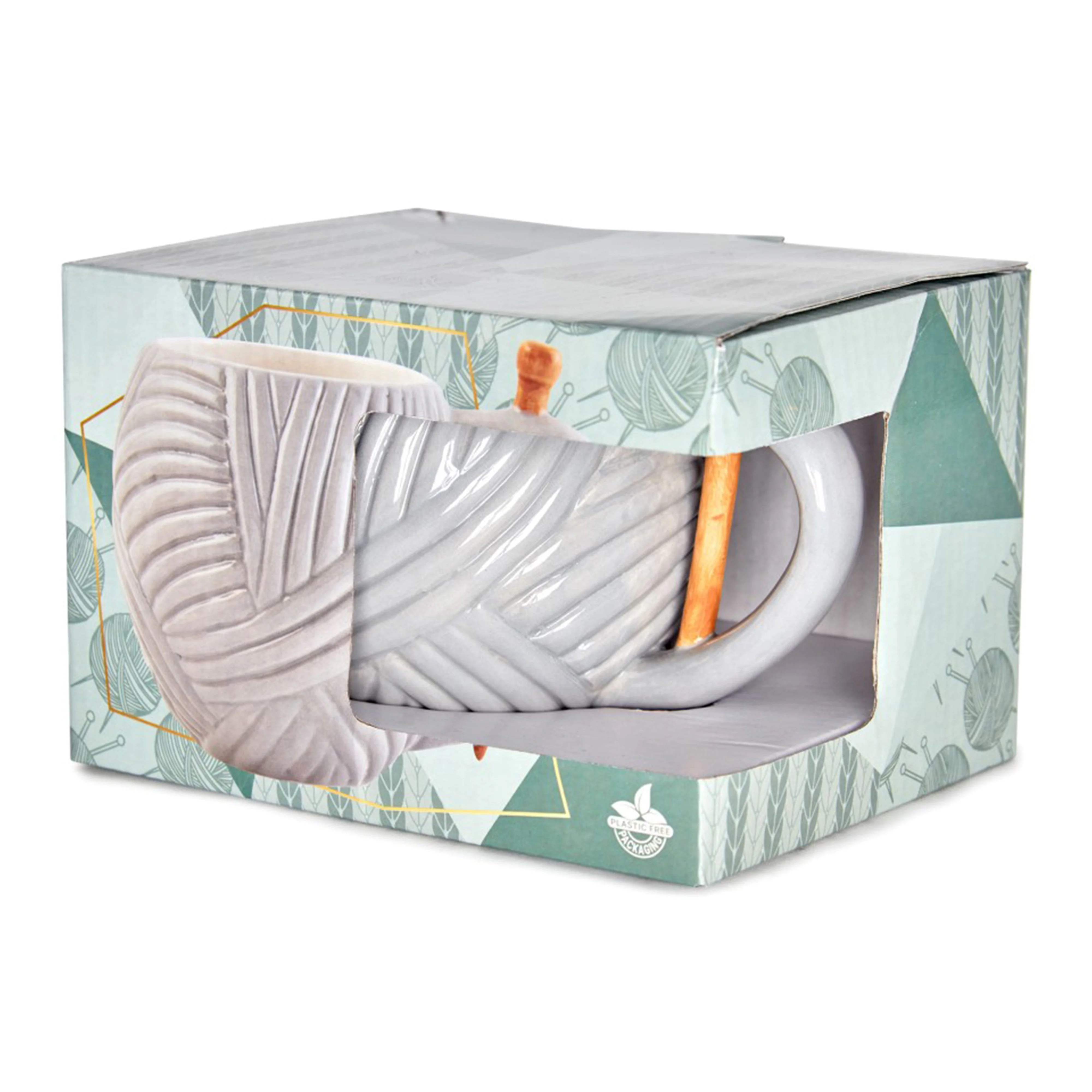 Grey Yarn Ball Design Ceramic Mug - Image 2